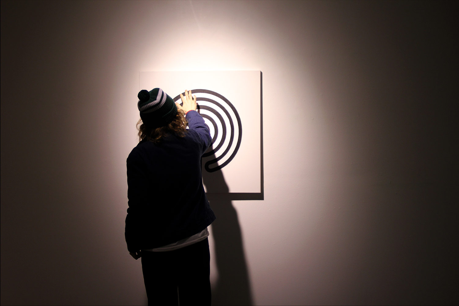 person interacting with the touchbase canvas